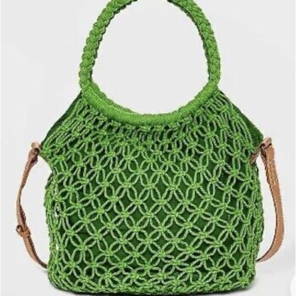New Crochet Crossbody Bag - Universal Thread Lime Green